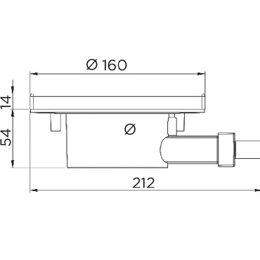 SFA sanifloor+ 1 pompe de douche dimensions bonde